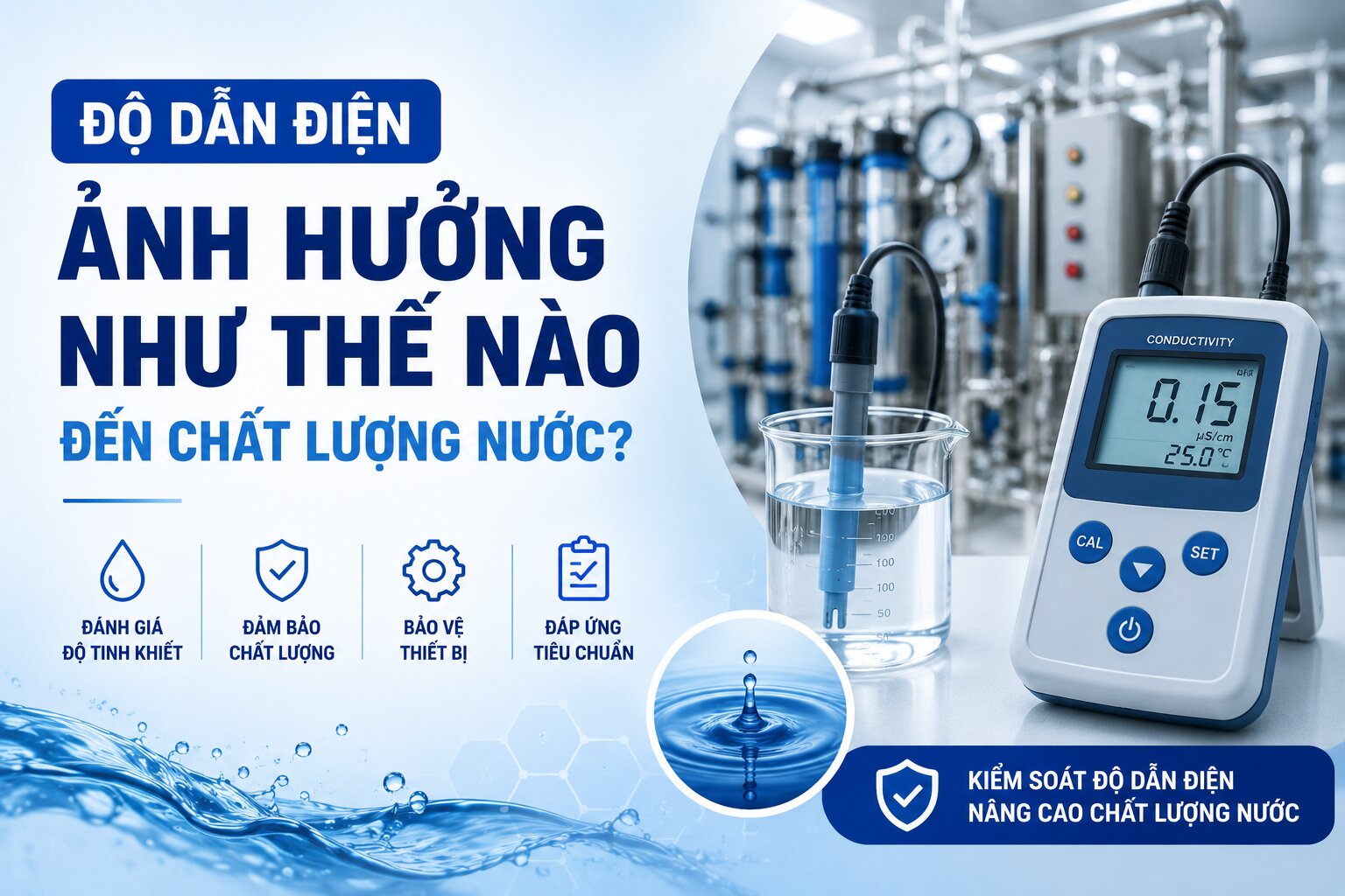 Độ dẫn điện ảnh hưởng nhưt thế nào đến chất lượng nước