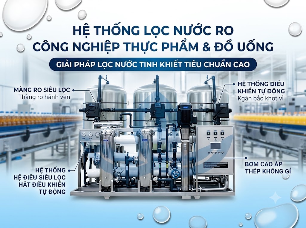 Báo Giá Hệ Thống RO Ngành Thực Phẩm, Đồ Uống Mới Nhất