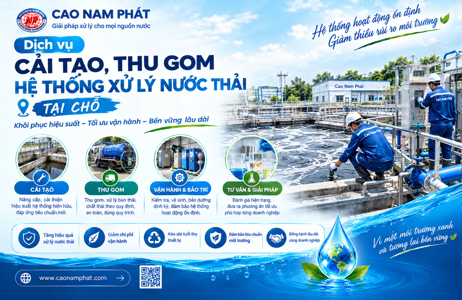 Dịch vụ cải tạo, thu gom hệ thống xử lý nước thải tại chổ