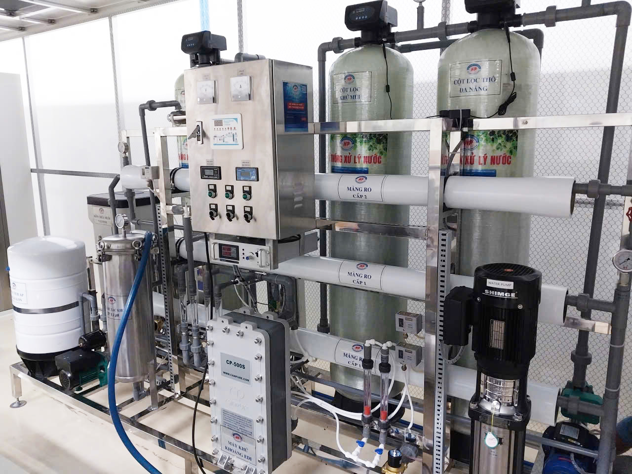 HỆ THỐNG LỌC NƯỚC SIÊU TINH KHIẾT RO EDI 500 LÍTGIỜ