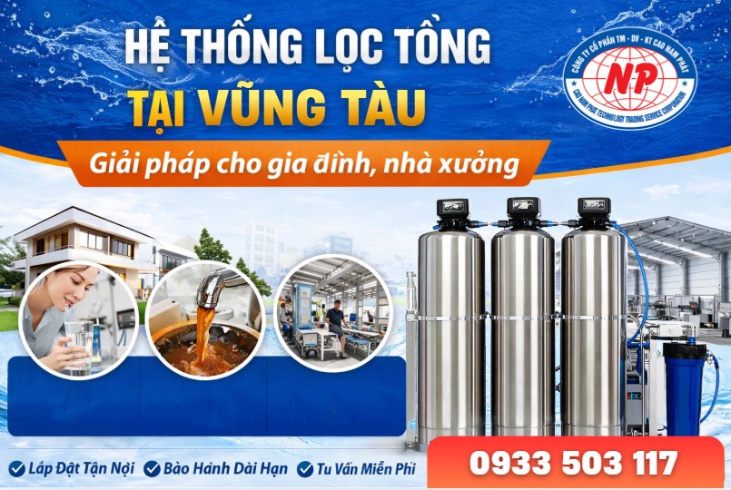 Hệ thống lọc nước tổng đầu nguồn tại Vũng Tàu - Lắp đặt trọn gói