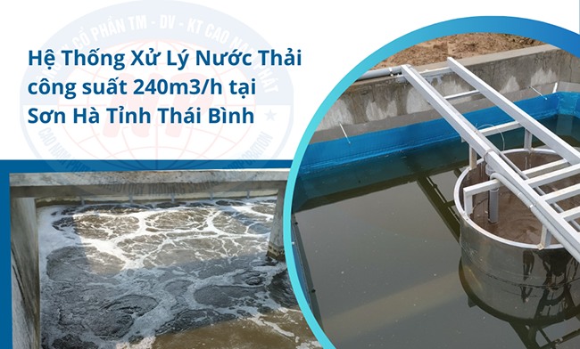 Hệ thống xử lý nước thải  240m3h tại Sơn Hà Tỉnh Thái Bình