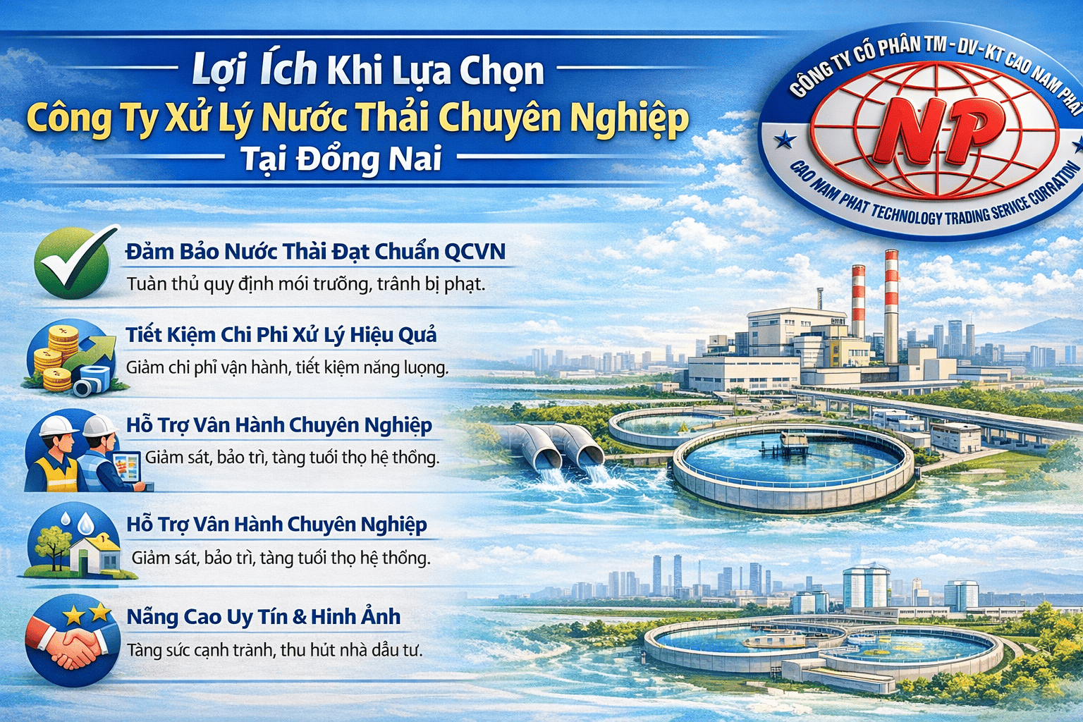 Lợi ích khi lựa chọn công ty xử lý nước thải chuyên nghiệp tại Đồng Nai