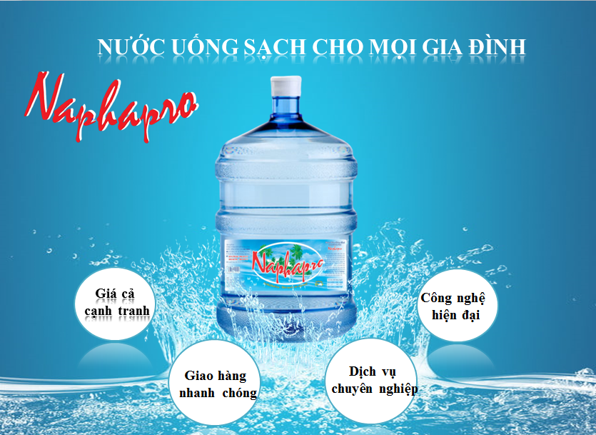 cung cấp nước uống đóng bình nhãn hiệu Naphapro