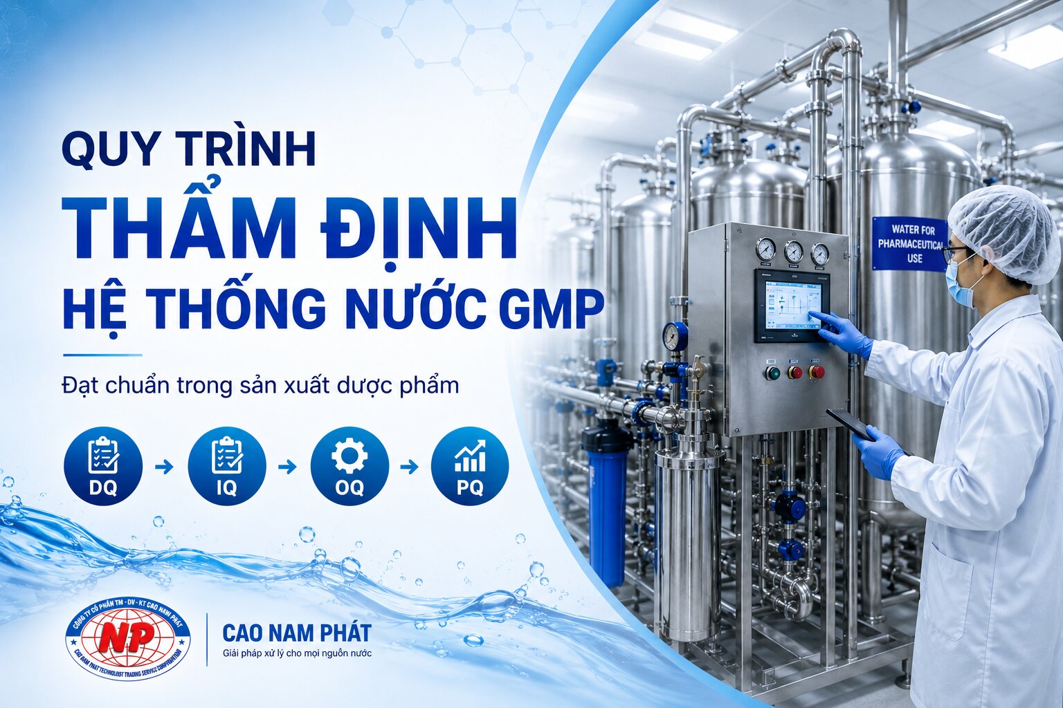 Quy Trình Thẩm Định Hệ Thống Nước GMP Đạt Chuẩn Trong Sản Xuất Dược Phẩm