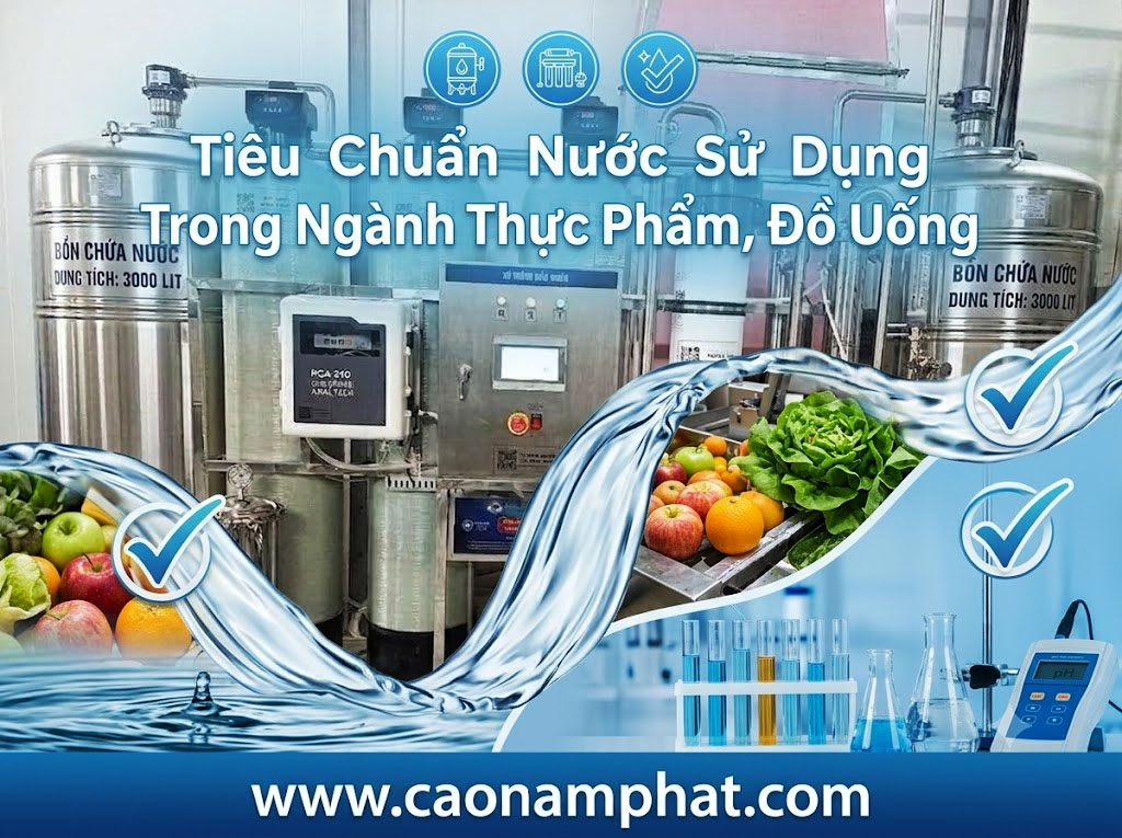 Tiêu Chuẩn Nước Sử Dụng Trong Ngành Thực Phẩm, Đồ Uống