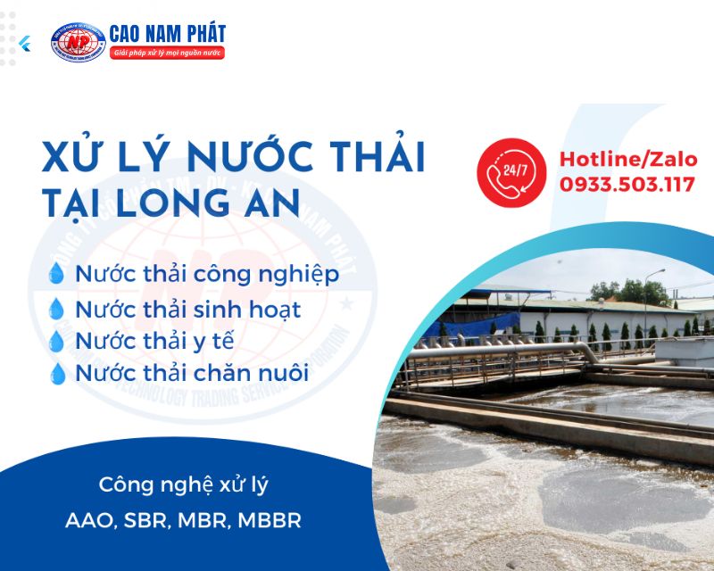 Các loại nước thải công nghiệp tại Long An