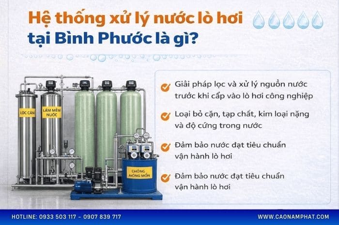  Hệ thống xử lý nước lò hơi tại Bình Phước là gì?