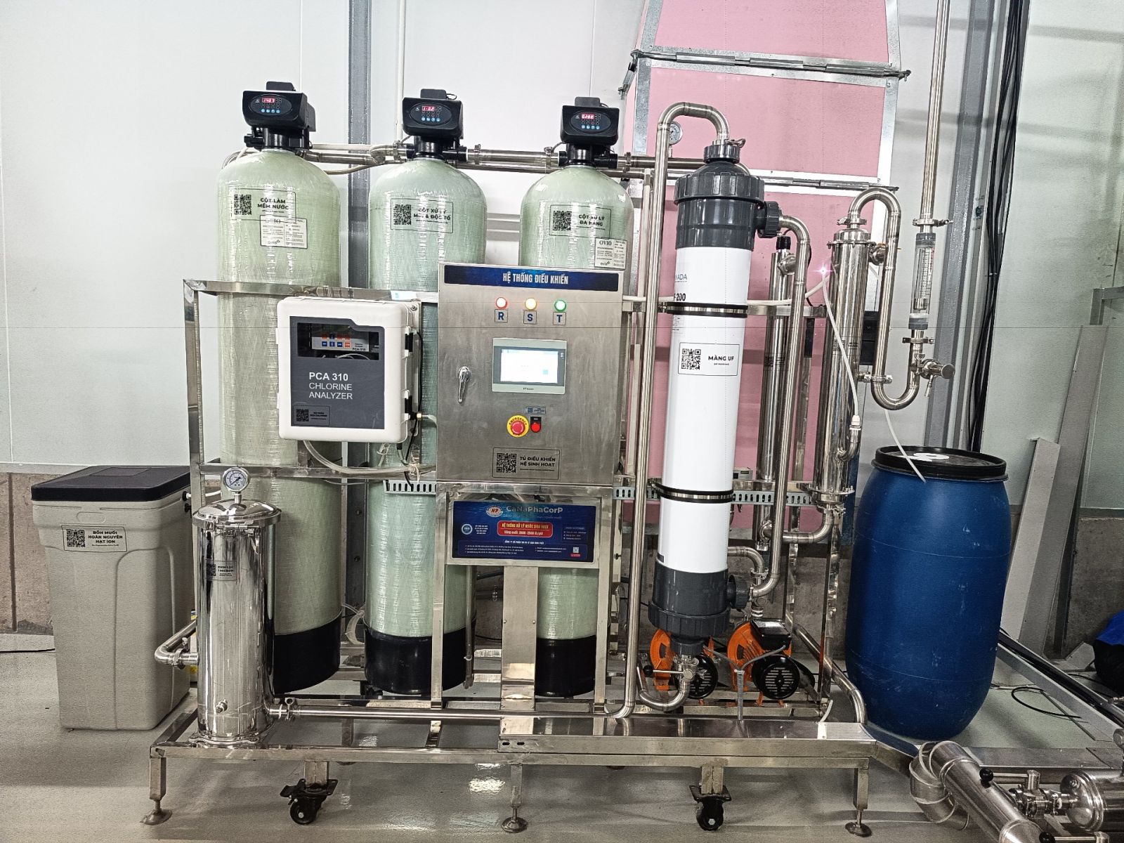 lắp đặt Hệ thống RO công suất 3000 -3500 lít/giờ và Hệ thống lọc nước sinh hoạt 2000 -2500 lít/giờ