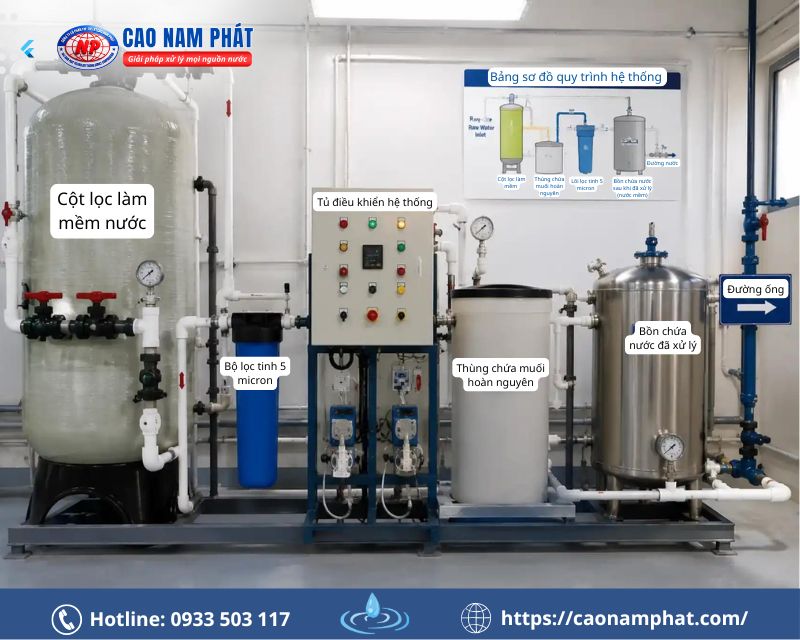 Quy trình xử lý nước cấp lò hơi công nghiệp