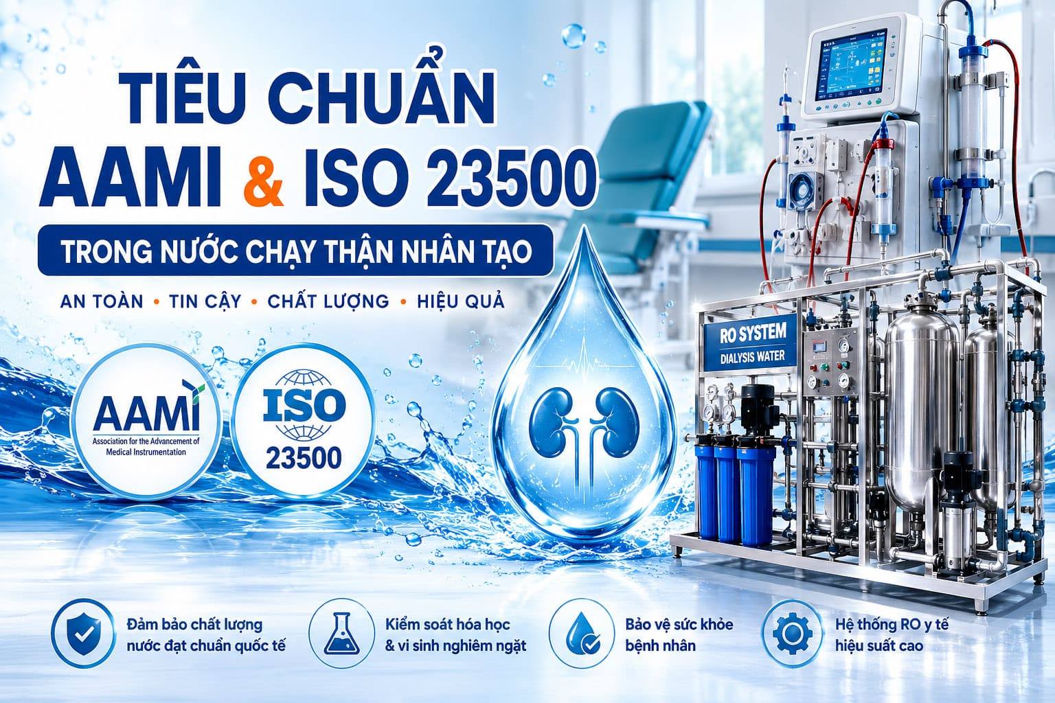 Các tiêu chuẩn chất lượng nước chạy thận nhân tạo