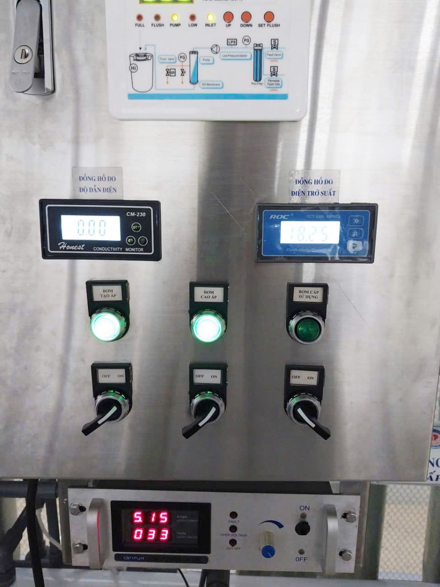 HỆ THỐNG LỌC NƯỚC SIÊU TINH KHIẾT RO EDI 500 LÍTGIỜ