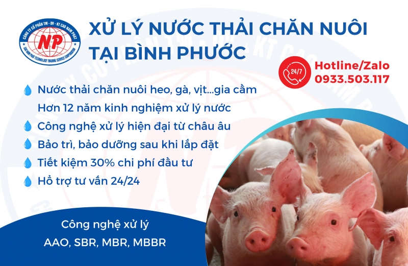 Bảo trì, lắp đặt hệ thống xử lý nước thải chăn nuôi tại bình phước