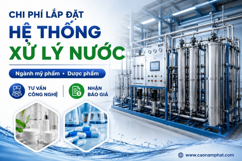 Chi phí lắp đặt hệ thống xử lý nước ngành mỹ phẩm, dược phẩm