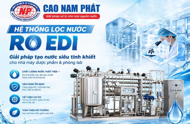 Hệ Thống Lọc Nước RO EDI Là Gì? Giải Pháp Tạo Nước Tinh Khiết Cho Nhà Máy Dược Phẩm