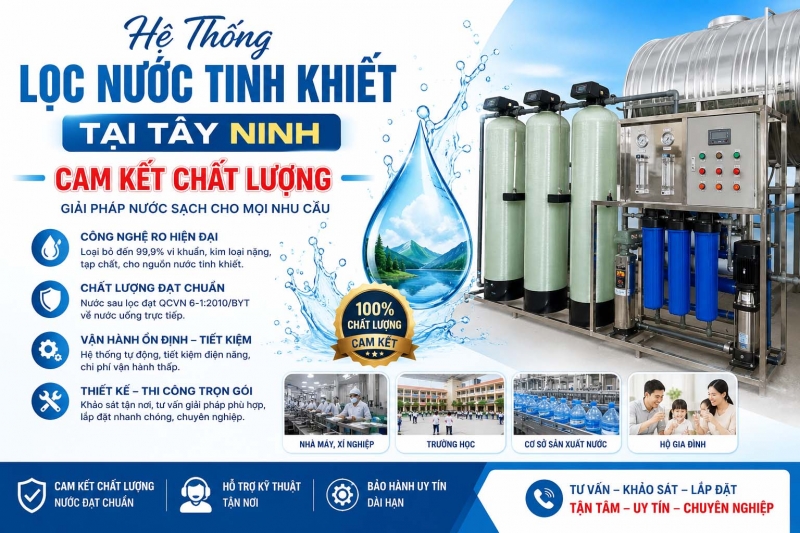 Hệ Thống Lọc Nước Tinh Khiết Tại Tây Ninh - Cam kết chất lượng