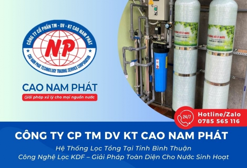 Hệ Thống Lọc Tổng Tại Tỉnh Bình Thuận Sử Dụng Công Nghệ Lọc KDF – Giải Pháp Toàn Diện Cho Nước Sinh Hoạt
