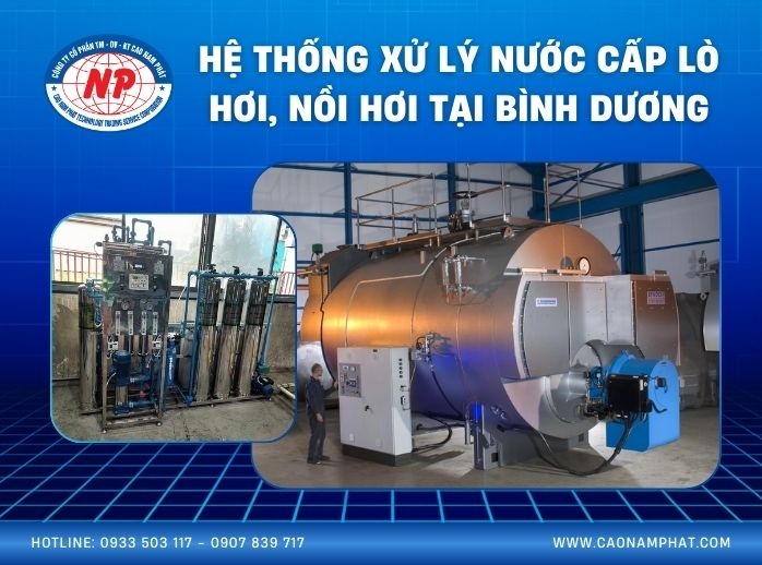 Hệ thống xử lý nước cấp lò hơi, nồi hơi tại Bình Dương