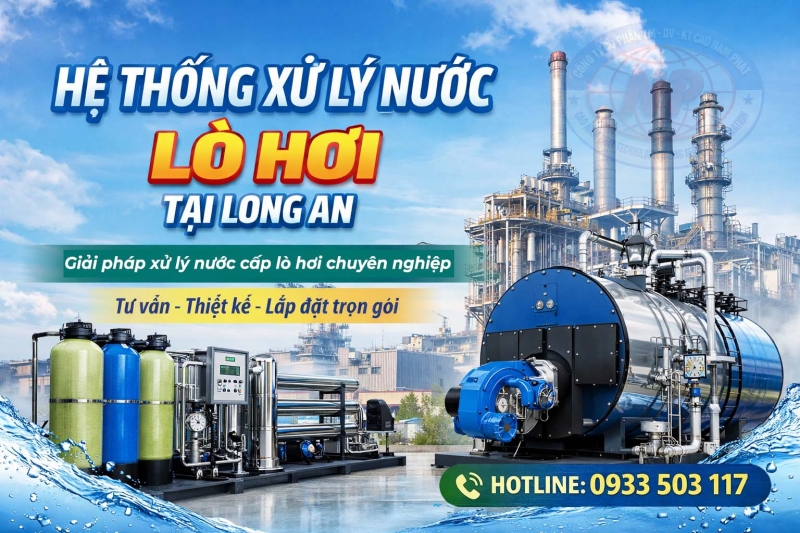 Hệ thống xử lý nước lò hơi tại long an - Báo giá 2026