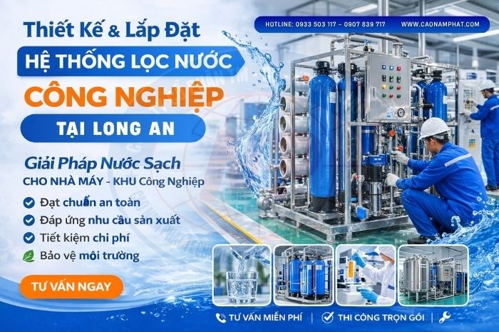 Thiết kế và lắp đặt Hệ thống lọc nước công nghiệp tại Long An