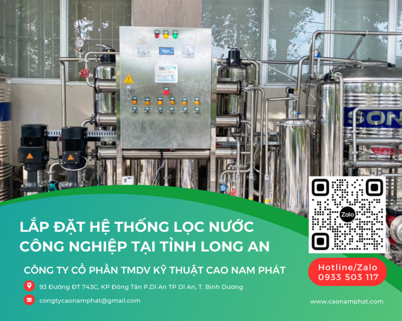 Máy lọc nước công nghiệp, hệ thống lọc nước công nghiệp tại Long An