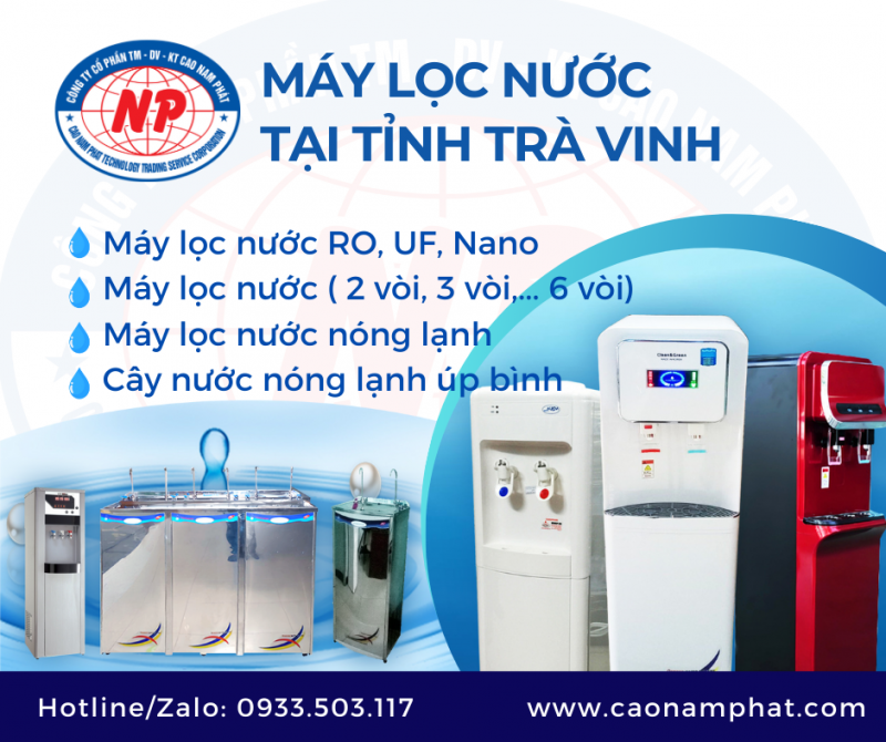 Máy lọc nước ở tỉnh Trà Vinh - Hotline: 0933 503 117