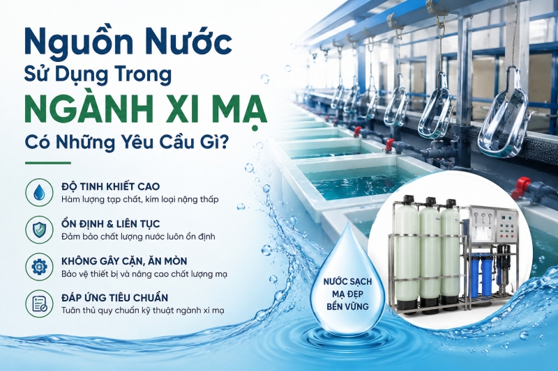 Nguồn Nước Sử Dụng Trong Ngành Xi Mạ Có Những Yêu Cầu Gì?  