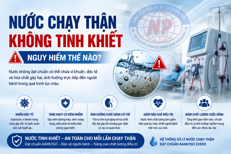 Nước Chạy Thận Không Tinh Khiết Nguy Hiểm Thế Nào?