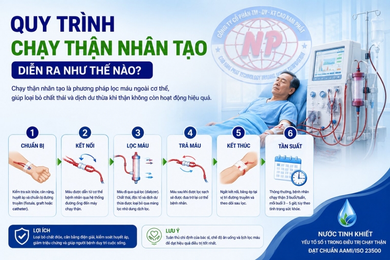 Quy trình chạy thận nhân tạo diễn ra như thế nào?