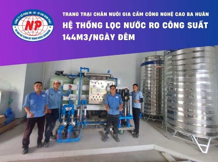 TRANG TRẠI CHĂN NUÔI GIA CẦM CÔNG NGHỆ CAO BA HUÂN - Hệ thống lọc nước RO công suất 144m3/ngày đêm