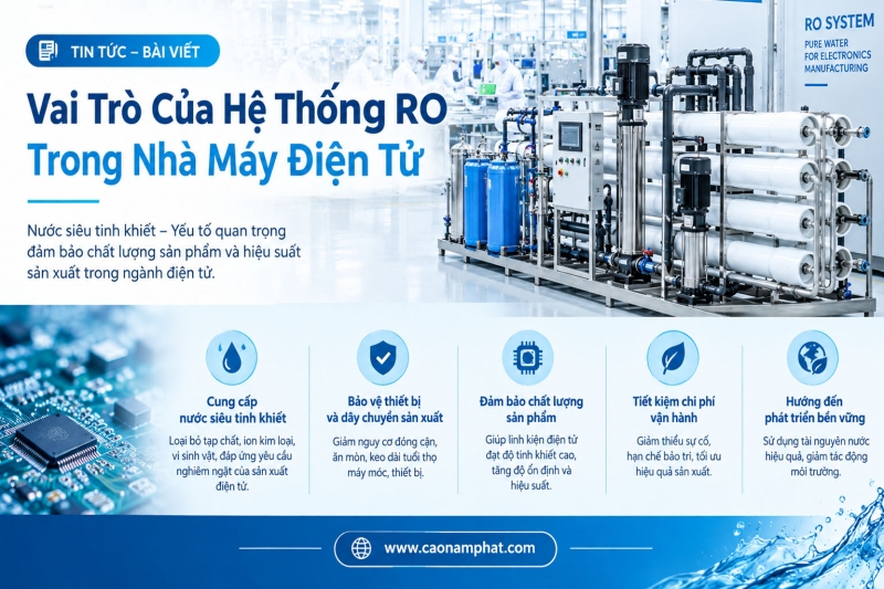 Vai Trò Của Hệ Thống RO Trong Nhà Máy Điện Tử  