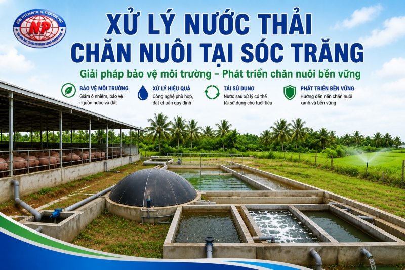 Thiết kế và lắp đặt hệ thống xử lý nước thải chăn nuôi tại Sóc Trăng