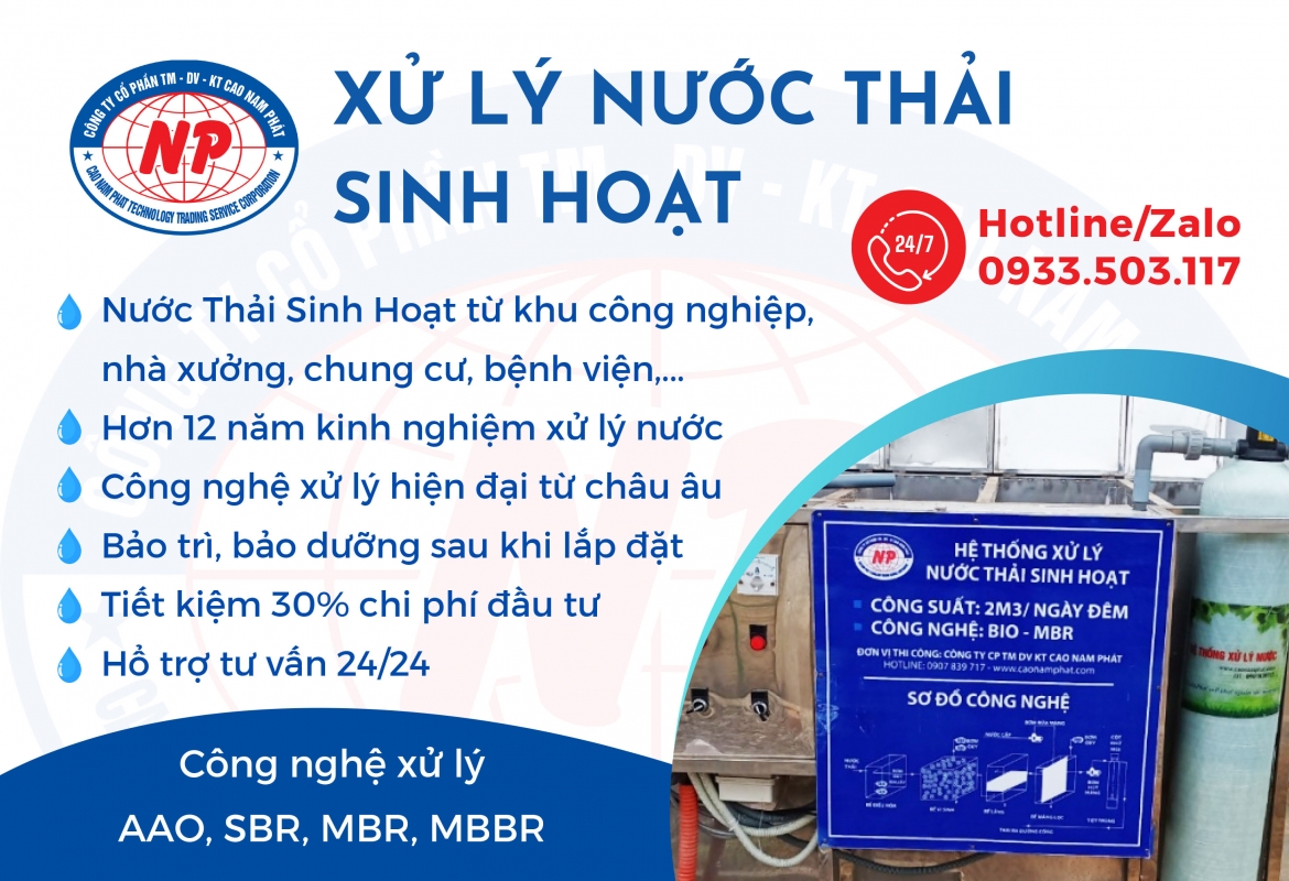 Xử lý nước thải sinh hoạt