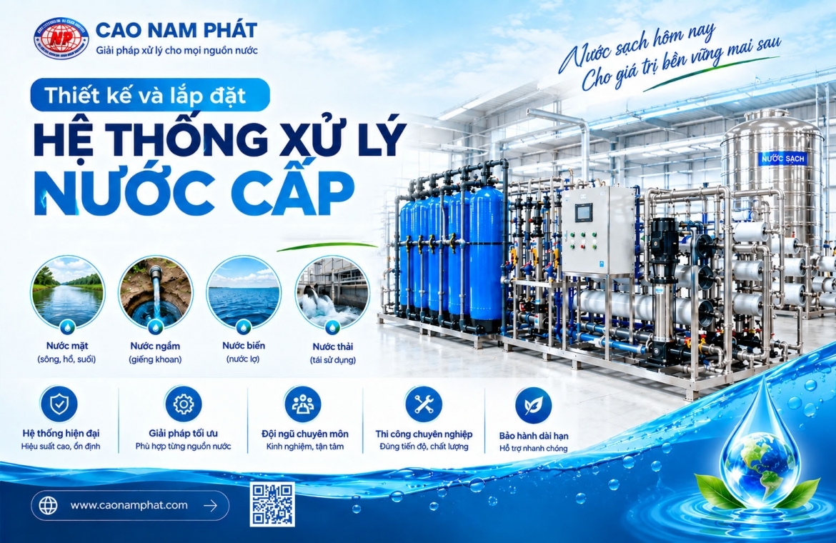 Thiết kế và lắp đặt hệ thống xử lý nước cấp